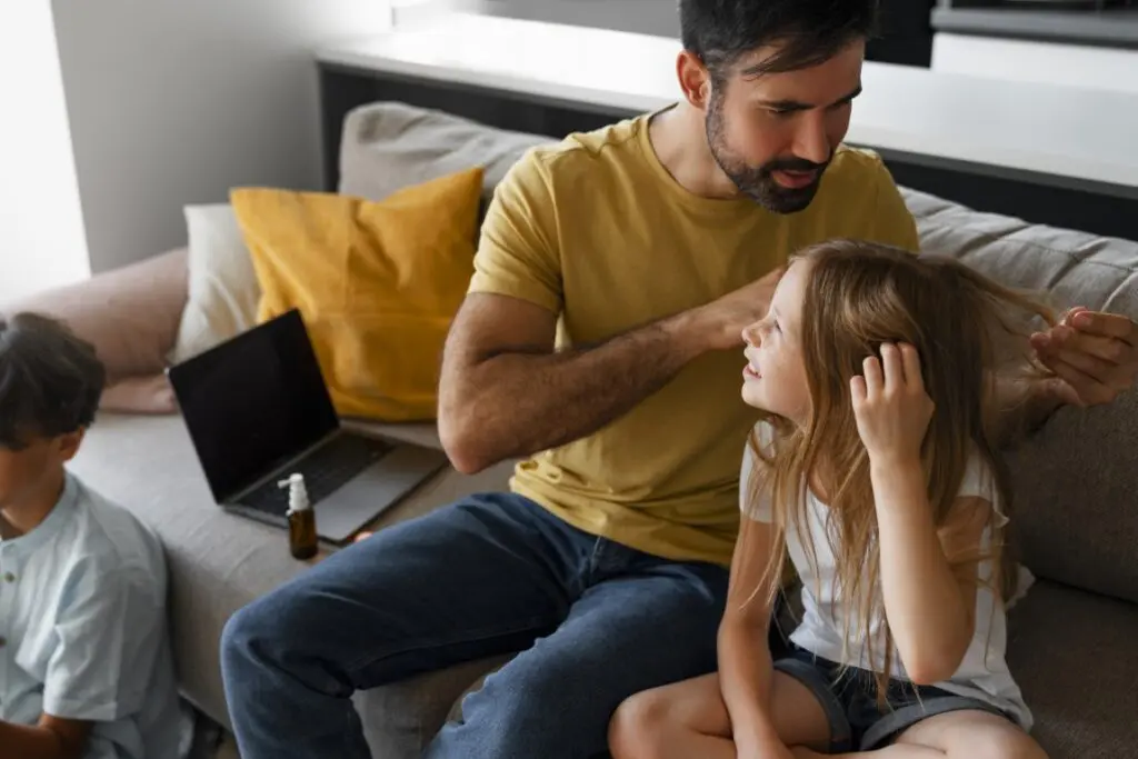 Father and daughter in a parenting conflicts counseling session.